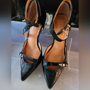 Corso Como Ankle Strap Patent Kitten Heel, 6.5